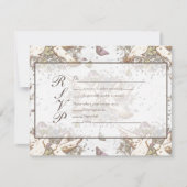 White Dove Garden Wedding | Sage Green RSVP Karte (Vorderseite)