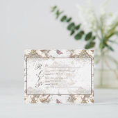 White Dove Garden Wedding | Sage Green RSVP Karte (Stehend Vorderseite)