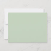 White Dove Garden Wedding | Sage Green RSVP Karte (Rückseite)