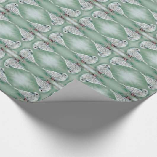 White Dove in the Pine Christmas Geschenkpapier (Ecke)