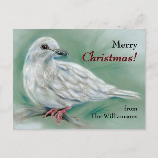White Dove in the Pine Personalisierte Weihnachten (Vorderseite)