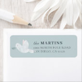 White Dove Light Blue Rücksendeadresse (Insitu)