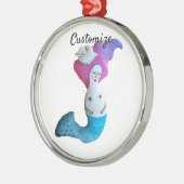 White Dove Mermaid Thunder_Cove Ornament Aus Metall (Links)