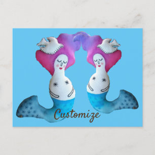 White Dove Mermaid Thunder_Cove Postkarte