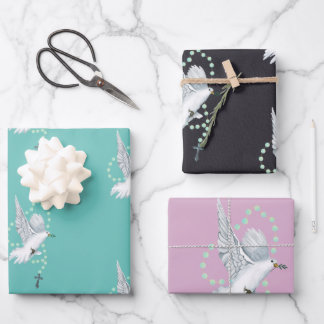 White Dove mit Rosary Geschenkpapier Set
