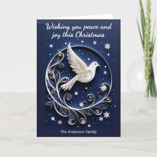 White Dove of Peace Imitats Papercraft Weihnachten