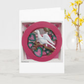 White Dove on Pink - Martha's Vineyard Card Karte (Gelbe Blume)