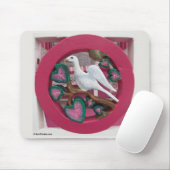 White Dove on Pink - Martha's Vineyard Mousepad (Mit Mouse)