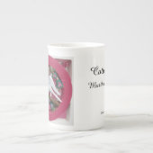 White Dove on Pink - Martha's Vineyard Porzellantasse (Vorderseite)