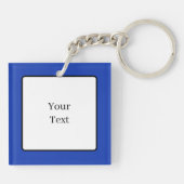 White Dove on Stained Glass Schlüsselanhänger (Rückseite)