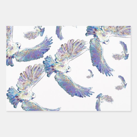 White Dove Peace Love Bird Maureen Girard Geschenkpapier Set (Vorderseite)