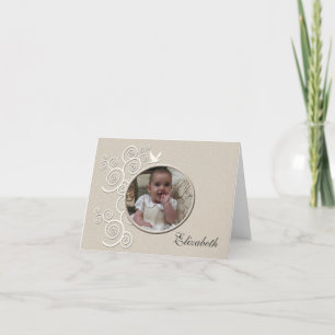 White Dove Religious Photo Notecard Dankeskarte