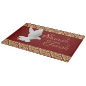 White Dove Rosh Hashanah New Year Challah Board Schneidebrett (Ecke)