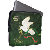 White Dove Spreading Peace Laptopschutzhülle (Vorne Rechts)