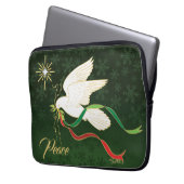 White Dove Spreading Peace Laptopschutzhülle (Vorderseite Links)