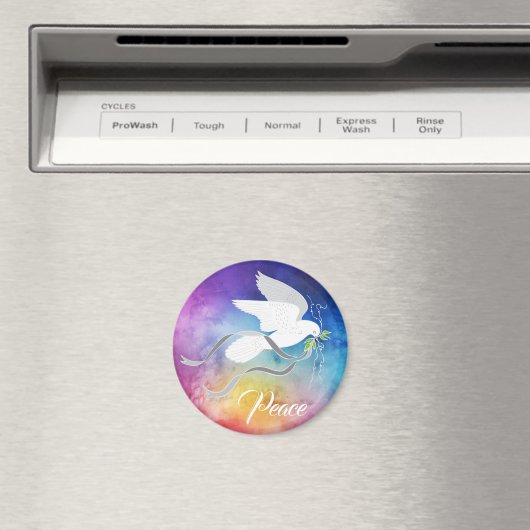 White Dove Spreading Peace Magnet (In Situ (Geschirrspüler))