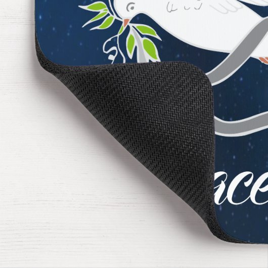 White Dove Spreading Peace Mousepad (Ecke)