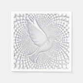 White Dove Standard Cocktail Papier Napkins Serviette (Vorderseite)