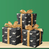 White Dove Stars Moon Frohe Weihnachten Ihr Name Geschenkpapier