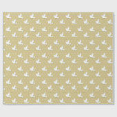 White Dove Taufen Hochzeit Erste Kommune Geschenkpapier (Flach)