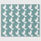 White Dove Weihnachtsgeschenk Wrap Geschenkpapier (Flach)