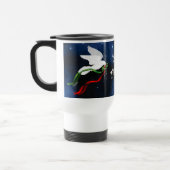 White Dove Weihnachtsreise Umarmung Reisebecher (Links)