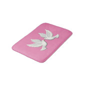 White Doves Bath Mat Badematte (Schrägansicht)