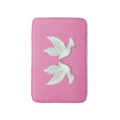 White Doves Bath Mat Badematte (Vorderseite Vertikal)