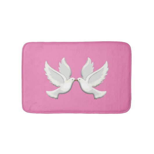 White Doves Bath Mat Badematte (Vorderseite)