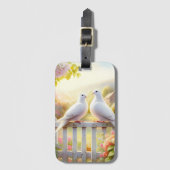 White Doves Cottage Garden Gepäckanhänger (Vorderseite Vertikal)