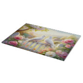 White Doves Cottage Garden Schneidebrett (Ecke)