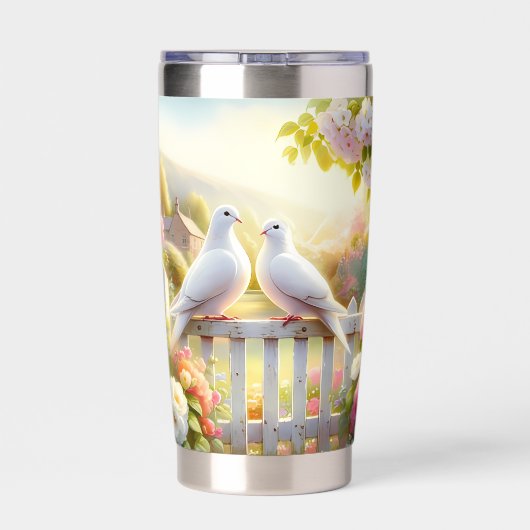 White Doves Cottage Garden Thermobecher (Rückseite)