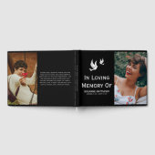 White Doves in Love Memory Tribute Foto Gästebuch (Voll)