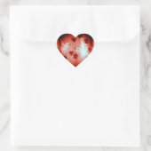 White Doves Red Hearts Love Birds Herz-Aufkleber (Tasche)