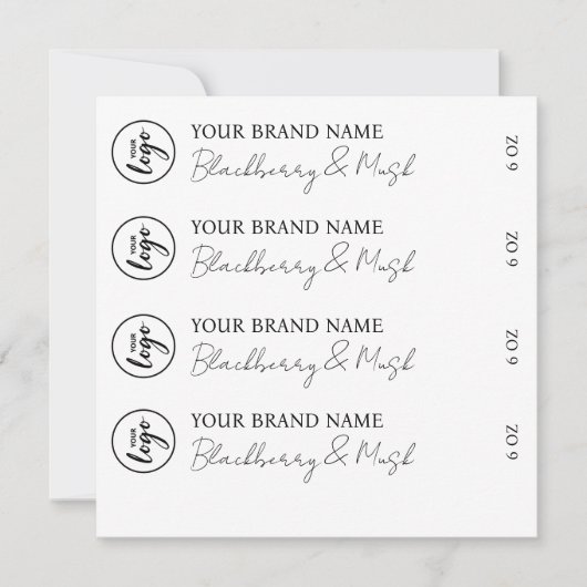 White Download Candle Labels Einladung (Vorderseite)