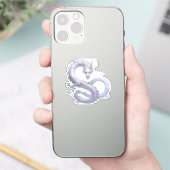 White Dragon Art | Mythische Fantasy-Ästhetik | Od Aufkleber (Telefon)