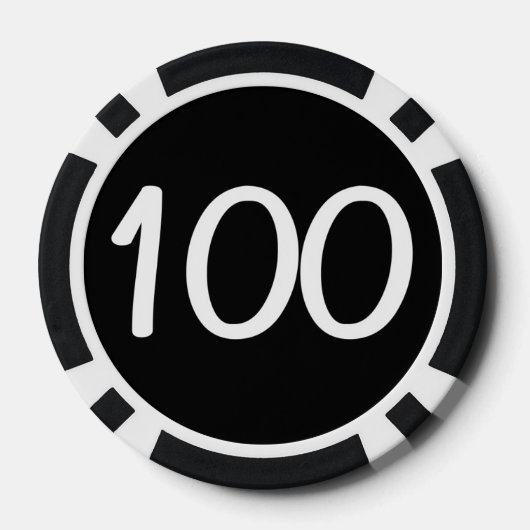 White Dragon Black 100 Poker Chip (Rückseite)