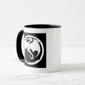 White Dragon black combo mug Tasse (Vorderseite Links)