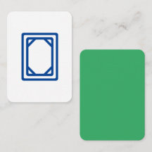 White Dragon Mahjong Tile w/Jade Green Back