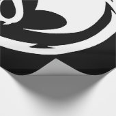 White Dragon schwarz glänzende Packpapier groß (Ecke)