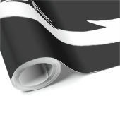 White Dragon schwarz glänzende Packpapier groß (Rolleneckpunkt)