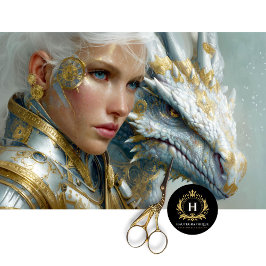 White Dragon Steampunk Fantasy Art Decoupage Seidenpapier