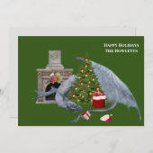 White Dragon Weihnachtsbaum Feiertagskarte (Vorne/Hinten)