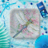 "White Dragonfly"  Pappteller (Party)