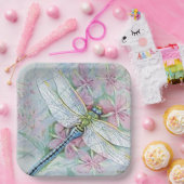 "White Dragonfly"  Pappteller (Party)