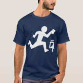 White drawing orienteering boy T-Shirt (Vorderseite)