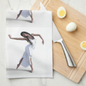 White Dress Dancer Thunder_Cove Ballon Geschirrtuch (Viertel Falte)