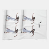 White Dress Dancer Thunder_Cove Ballon Geschirrtuch (Horizontal)