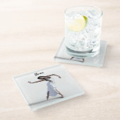 White Dress Dancer Thunder_Cove  Glasuntersetzer (Schrägansicht)