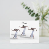 White Dress Dancer Thunder_Cove Postkarte (Stehend Vorderseite)